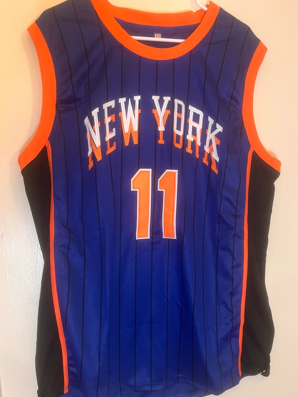 embroidered pinstripe new york brunson basketball jersey